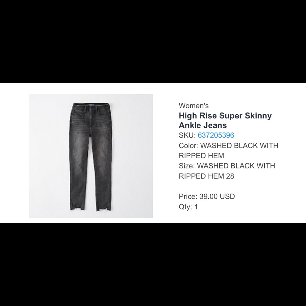 Abercrombie & Fitch High Rise Super Skinny Jeans
